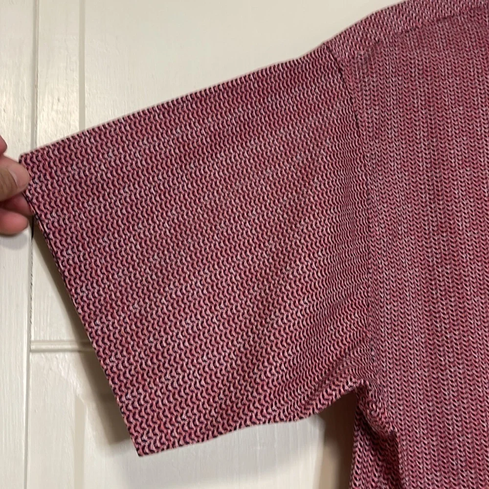 ROUNDTREE & YORKE Men’s Short Sleeve Printed Sport Shirt Size L Red - Picture 7 of 9